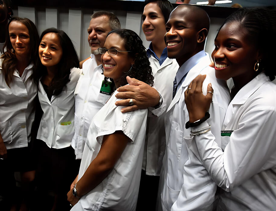 Photo stylisée étudiants Ozano à Cuba